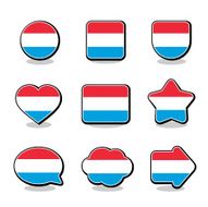 LUXEMBOURG FLAG ICON SET N2