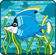 Cute Blue Tropical Fish