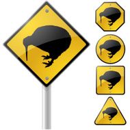 Kiwi Crossing Sign