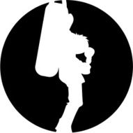 Karate Punch Bag Silhouette