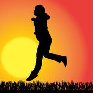 Vector silhouette of a woman N1531