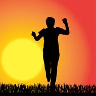 Vector silhouette of a woman N1533