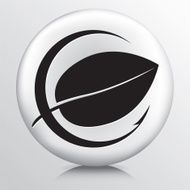 Round Icon With Leaf