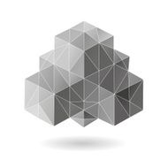 Abstract geometric shape isolated on a white backgrounds vector illustration N2