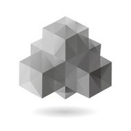Abstract geometric shape isolated on a white backgrounds vector illustration N3