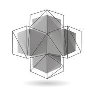 Abstract geometric shape isolated on a white backgrounds vector illustration N5