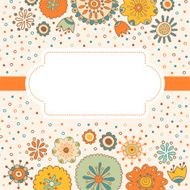Color decorative flower background with place for text