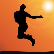 Vector silhouette of a man N637