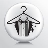 Round Icon With Hotel Cleaners Symbol