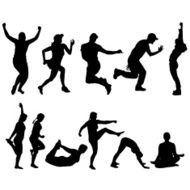Vector silhouette of a people N184