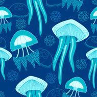 Seamless pattern with sea animals N2