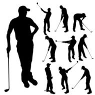 Vector silhouette of a man N638