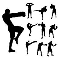 Vector silhouette of a man N640