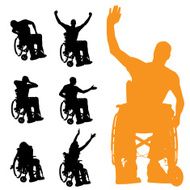Vector silhouette of a people N185