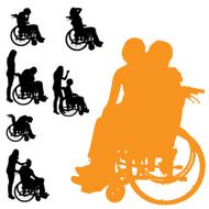 Vector silhouette of a people N186