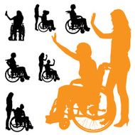 Vector silhouette of a people N187
