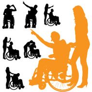 Vector silhouette of a people N188