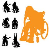 Vector silhouette of a people N189