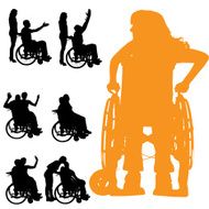 Vector silhouette of a people N190