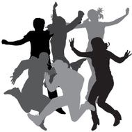 Vector Silhouette Of People N602