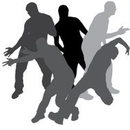Vector silhouette of a man N642
