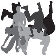 Vector silhouette of a man N643