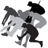 Vector silhouette of a man N644