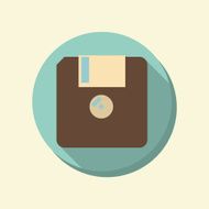 flat web icon floppy diskette