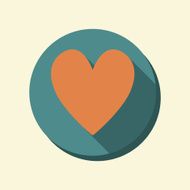 flat web icon heart