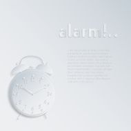 illustration with a shadow alarm clock