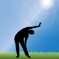 Vector silhouette of a woman N1539