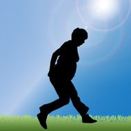Vector silhouette of a woman N1540