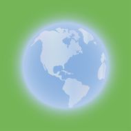 Vector silhouette of the globe