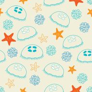 Seamless pattern with sea animals N3