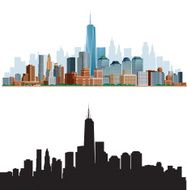 new york city skyline N16