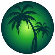 Palm Trees on Green