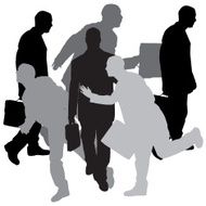 Vector silhouette of businessman N58