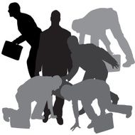 Vector silhouette of businessman N59