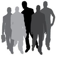 Vector silhouette of businessman N61