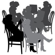 Vector silhouette of a woman N1541