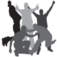 Vector silhouette of a man N650