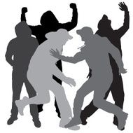 Vector silhouette of a man N651