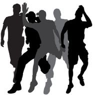Vector silhouette of a wman