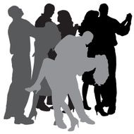 Vector Silhouette Of People N610