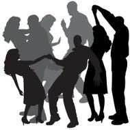 Vector Silhouette Of People N611