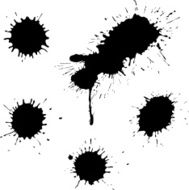 splashes of black ink