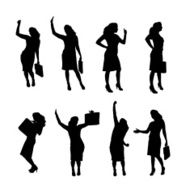 Vector silhouette of a woman N1544