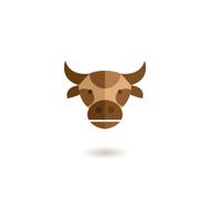 Cow head abstract isolated on a white background vector illustration