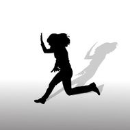 Vector silhouette of a woman N1554