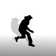 Vector silhouette of a man N658